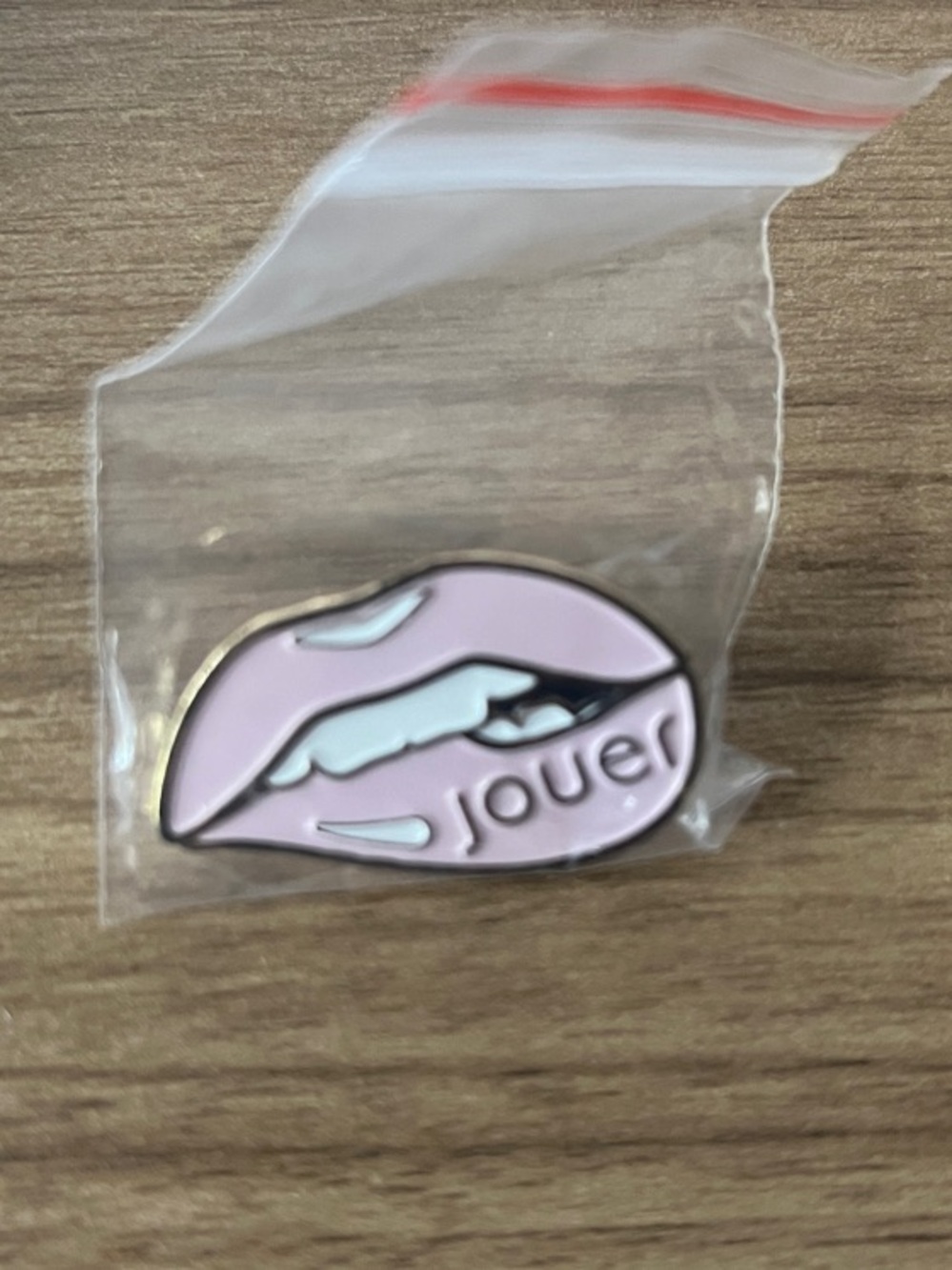 jouer Light Pink Lip Enamel Pin